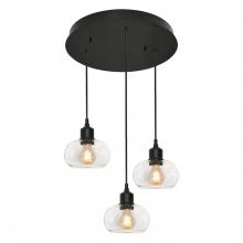 AFX Lighting, Inc. LNYP07MBBKRND3 - Laney 3 Light Round Pendant MB 120V,BK