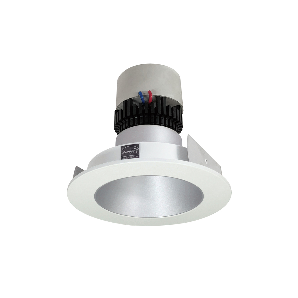 4" Pearl LED Round Retrofit Reflector, 1000lm / 12W, 2700K, Haze Reflector / White Flange