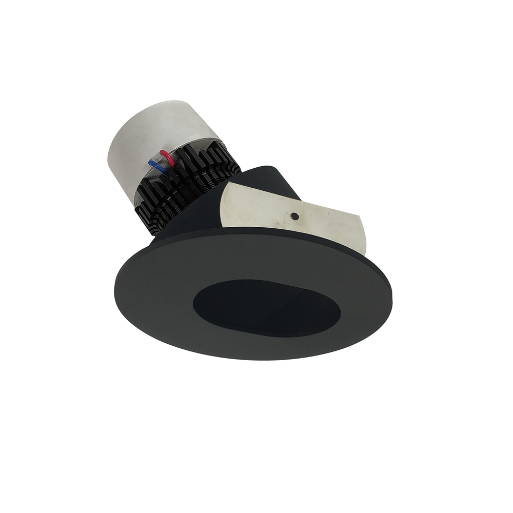 4" Pearl LED Round Adjustable Slot Aperture Retrofit, 800lm / 12W, Comfort Dim, Black Slot