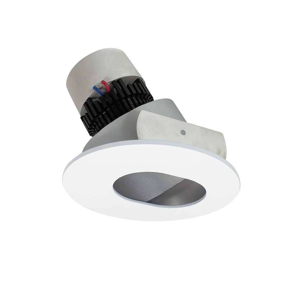 4" Pearl LED Round Adjustable Slot Aperture Retrofit, 1000lm / 12W, 4000K, Haze Slot Aperture /