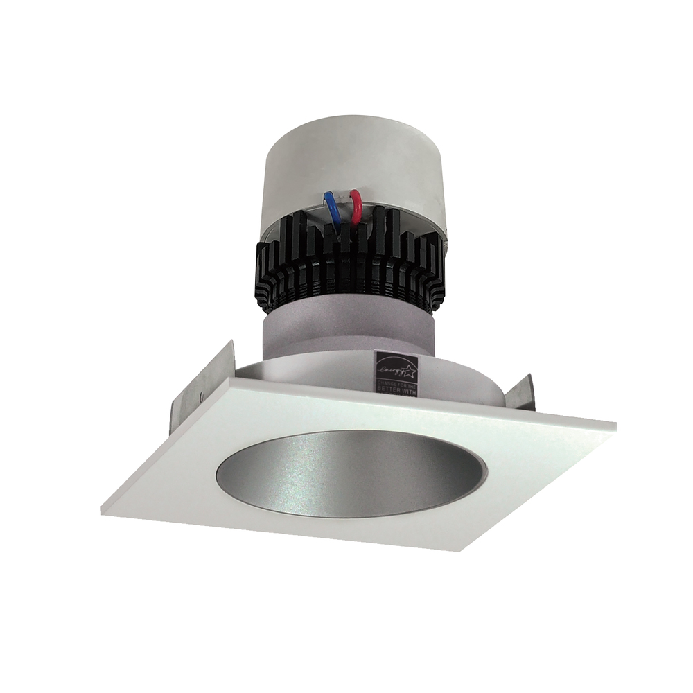 4" Pearl LED Square Retrofit Reflector with Round Aperture, 1000lm / 12W, 3000K, Haze Reflector