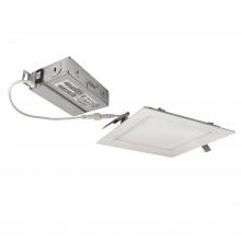 Nora NEFLINTW-S6233MPWLE4 - 6" FLIN Square Wafer LED Downlight with Selectable CCT, Matte Powder White Finish, 120-277V