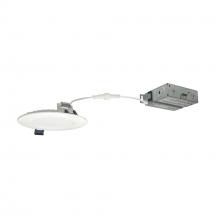 Nora NFLAT-R4TWMPW - 4" FLAT Non-Metallic Can-less LED Downlight, Selectable CCT, 700lm / 10W, Matte Powder White