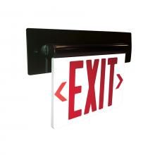 Nora NX-815-LEDRMB - Recessed Adjustable LED Edge-Lit Exit Sign, Battery Backup, 6" Red Letters, Single Face /