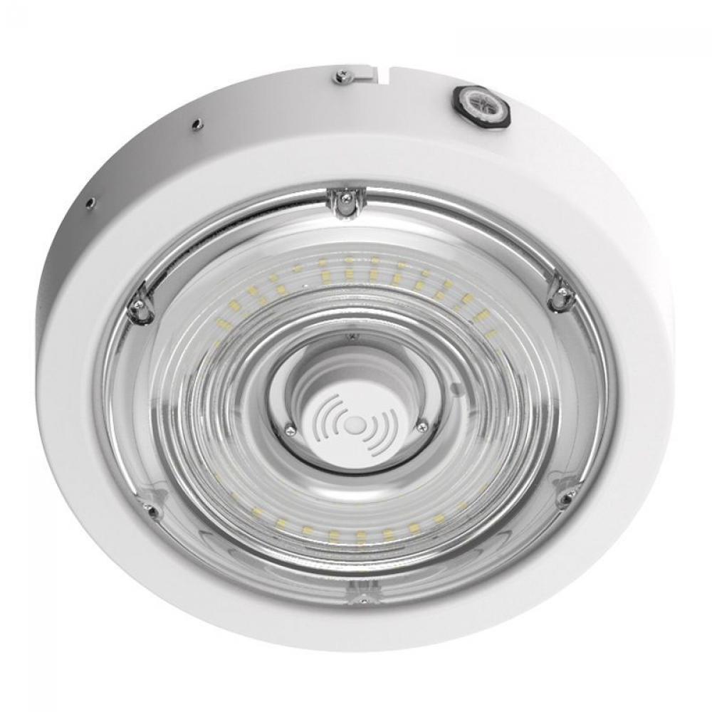 BUILDER SERIES INDOOR ROUND CANOPY LIGHT SELECTABLE 30/40/50W 30/40/50K SENSOR READY, WH