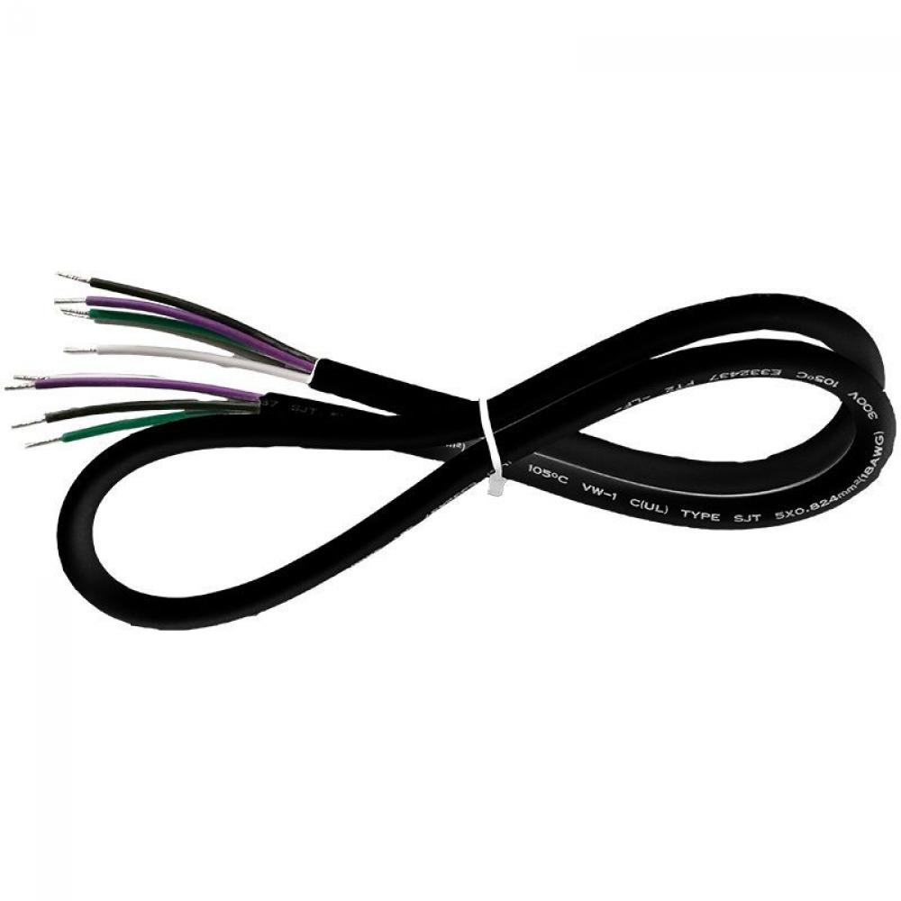 12FT CORD, SJTW 18 AWG 5-CONDUCTOR, BLACK