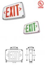 Westgate MFG C3 XT-WP-2GG-EM - WET LOCATION LED EXIT DOUBLE FACE, GREEN LETTERS, GRAY PANEL