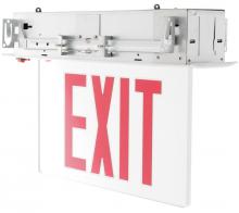 Westgate MFG C3 XTR-2GMW-EM - RECESSED EXIT LIGHTING, DOUBLE FACE, GREEN LETTERS, MIRROR PANEL WHITE, HOUSING 120/277Vac.