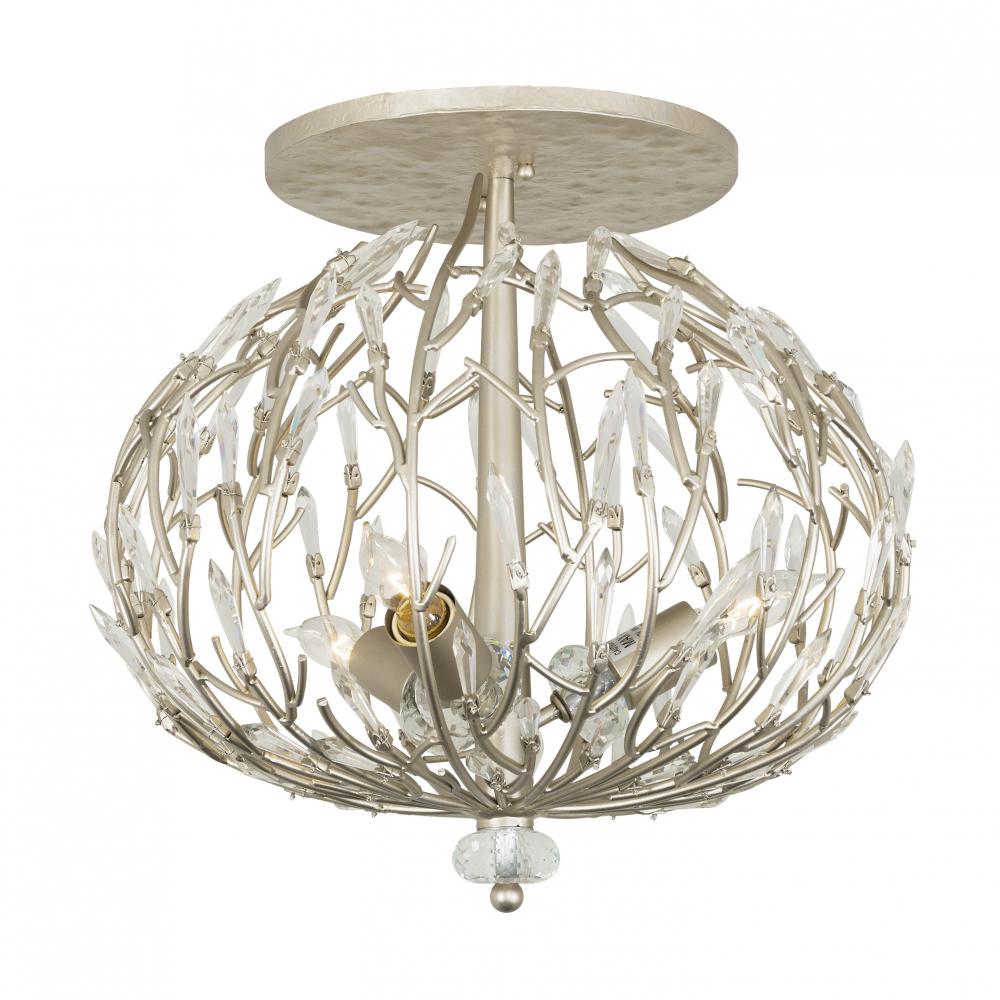 Bask 3-Lt Crystal Ceiling Mount - Gold Dust