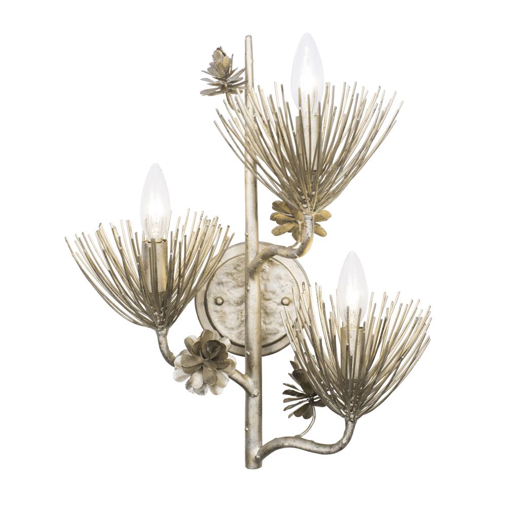 Pinion 3-Lt Sconce - Zen Gold