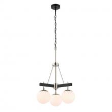 Varaluz 352C03BLPN - Allie 3-Lt Chandelier - Black/Polished Nickel