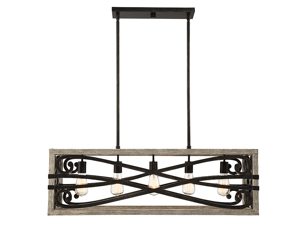 Amador 5 Light Linear Chandelier