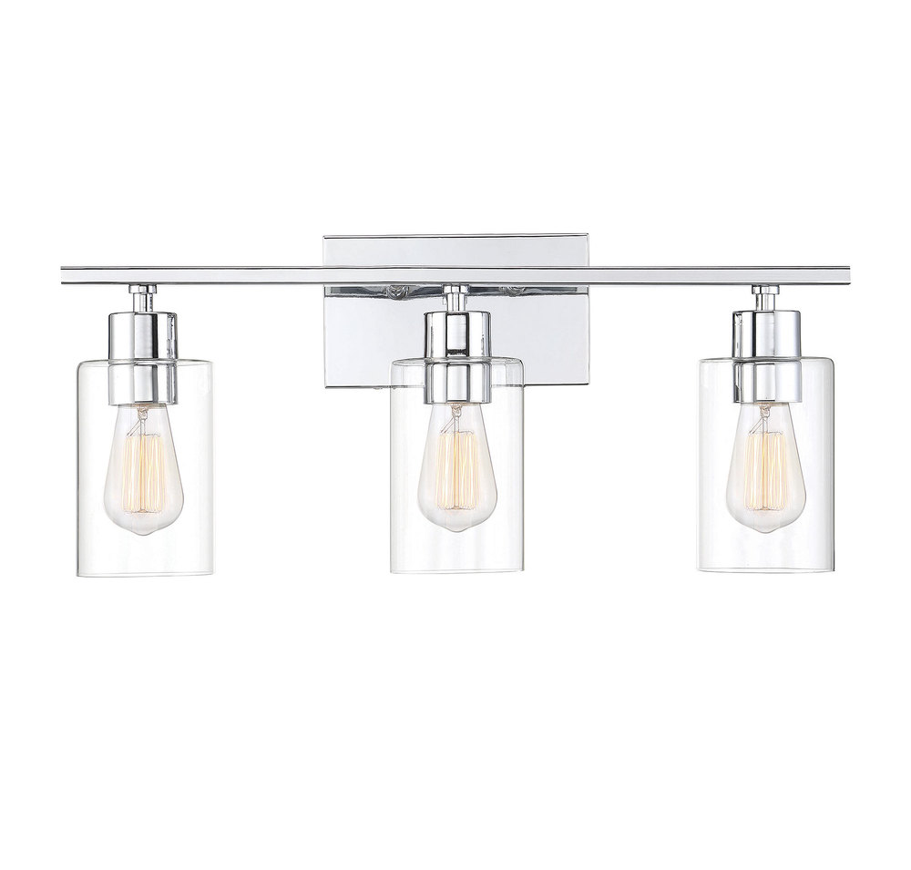 Lambert 3-Light Bathroom Vanity Light in Polished Chrome