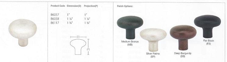 SANDCAST BRONZE ROUND KNOB