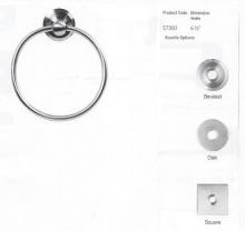 Emtek S7300-BEVELED-SS - STAINLESS STEEL TOWEL RING