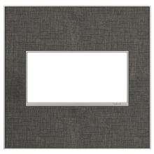 Legrand AWM2GSL4 - adorne® Slate Linen Two-Gang Screwless Wall Plate