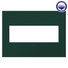 Legrand AWP3GEG - adorne® Evergreen Three-Gang Screwless Wall Plate with Microban®