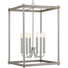 Progress P500089-009 - Fontayne Collection Six-Light Brushed Nickel Farmhouse Pendant Light