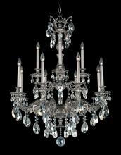 Schonbek 1870 5683-22H - Milano 12 Light 120V Chandelier in Heirloom Gold with Clear Heritage Handcut Crystal