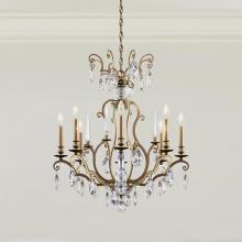 Schonbek 1870 RN3871N-22H - Renaissance Nouveau 8 Light 120V Chandelier in Heirloom Gold with Clear Heritage Handcut Crystal