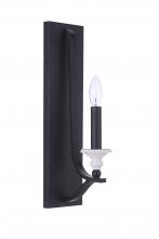 Craftmade 57661-FBMWW - Esme 1 Light Sconce in Flat Black/Matte White