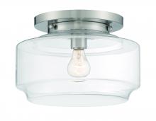 Craftmade X3112-BNK - Peri 1 Light 12" Flushmount in Brushed Polished Nickel