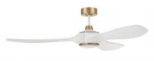 Craftmade EVY60WSB3 - 60" Envy in White/Satin Brass w/ White Blades