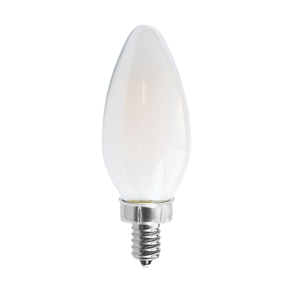 8 Watt C11 LED; Frosted; Candelabra base; 2700K; 90 CRI; 760 Lumens; 120 Volt