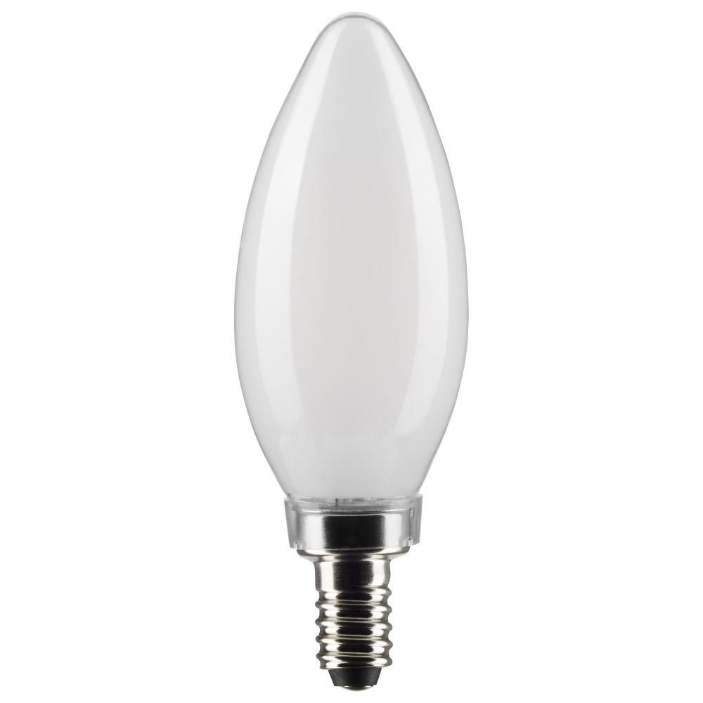 3 Watt B11 LED; Frost; Candelabra base; 90 CRI; 2700K; 120 Volt