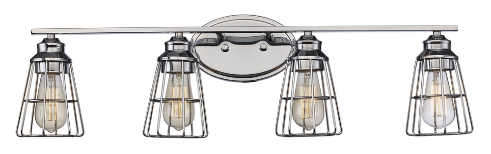 4LT-SCONCE TRI STEEL CAGE-PC