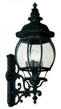 Trans Globe 4052 BK - Francisco 4-Light Outdoor Beveled Glass Embellished Coach Wall Lantern