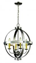 Trans Globe 70594 PC - 4LT CHANDELIER-RUSTIC AXEL ORB