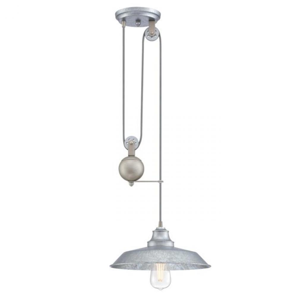 Pulley Pendant Galvanized Steel Finish