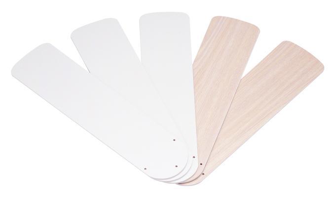 42" White/Bleached Oak Reversible Replacement Fan Blades