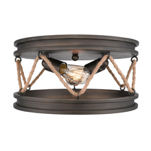 Golden 1048-FM GMT - Chatham Flush Mount in Gunmetal Bronze