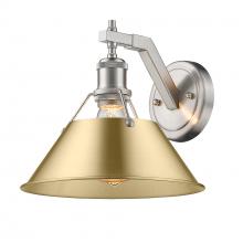 Golden 3306-1W PW-BCB - Orwell PW 1 Light Wall Sconce in Pewter with Brushed Champagne Bronze shade