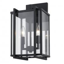 Golden 6071-OWM NB-CLR - Tribeca Medium Outdoor Wall Sconce in Natural Black