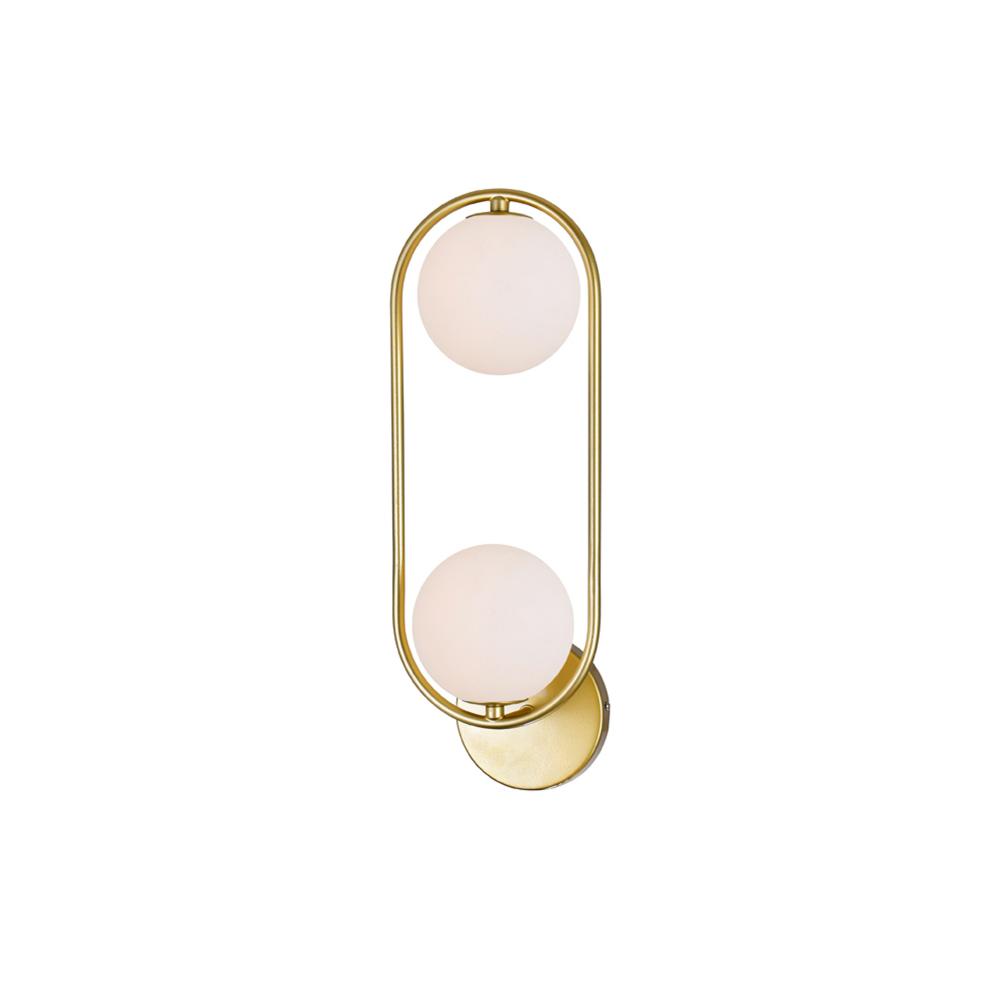 Celeste 2 Light Sconce With Medallion Gold Finish