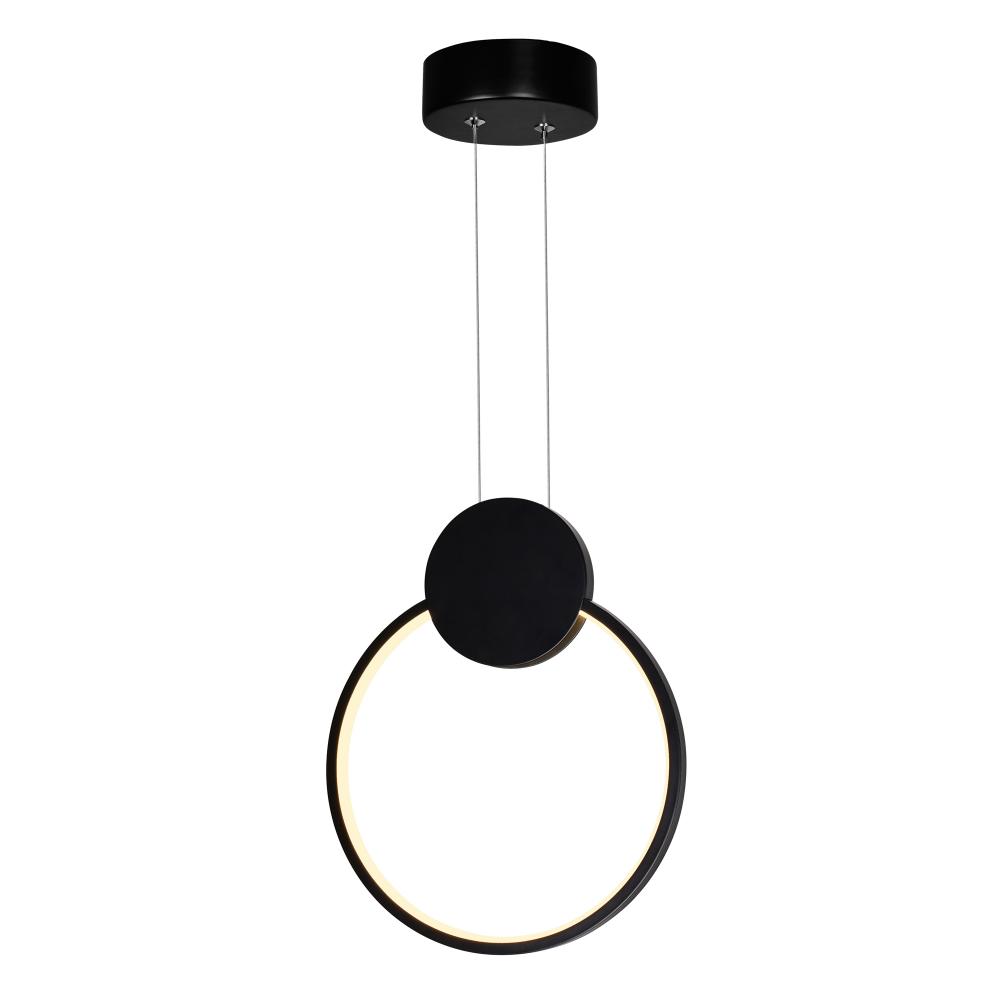 Pulley 10 in LED Black Mini Pendant