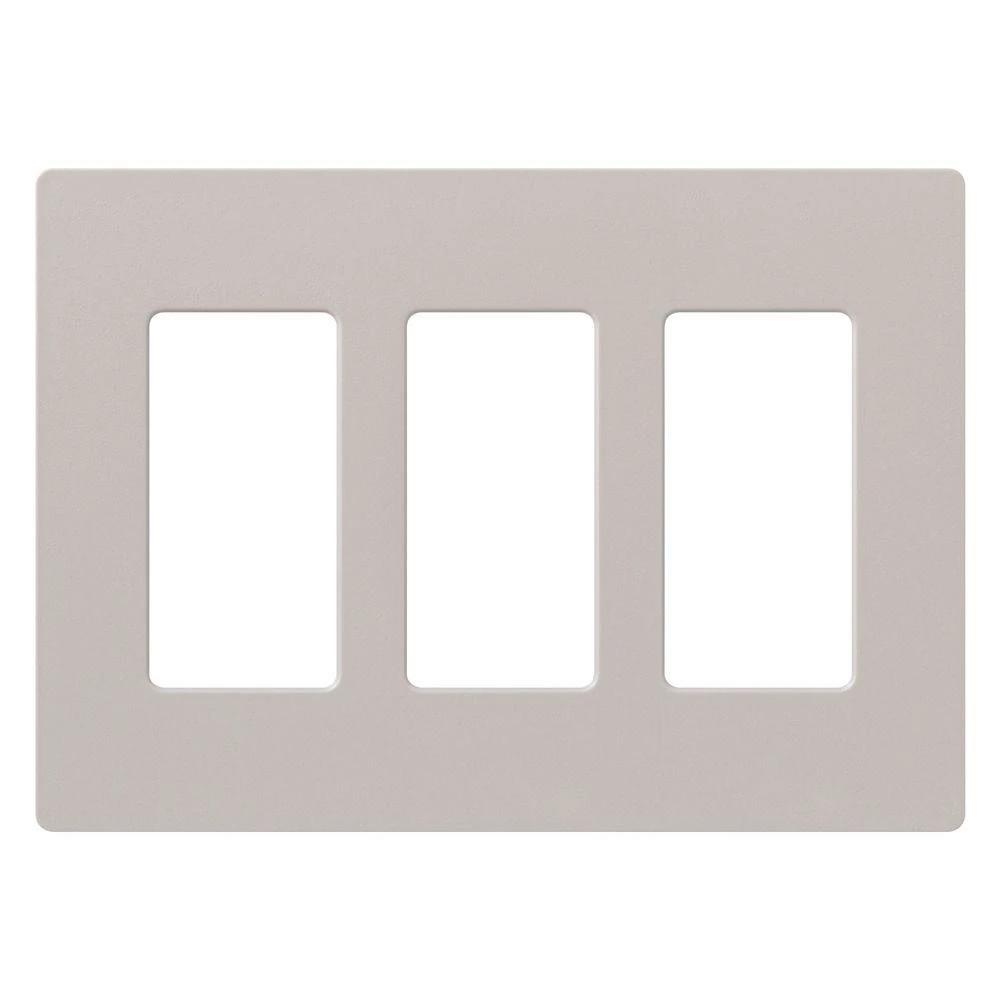 SATIN COLOR 3-GANG WALLPLATE TAUPE