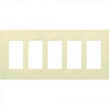 Lutron Electronics CW-5-AL - CLARO WALLPLATE 5 GNG ALMOND