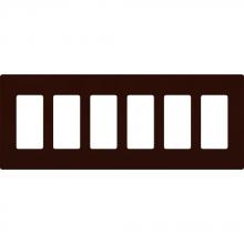 Lutron Electronics CW-6-BR - CLARO WALLPLATE 6 GNG BROWN