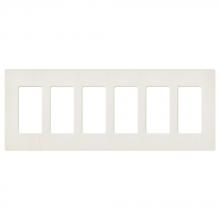 Lutron Electronics SC-6-BI - SATIN COLOR 6-GANG WALLPLATE BISCUIT