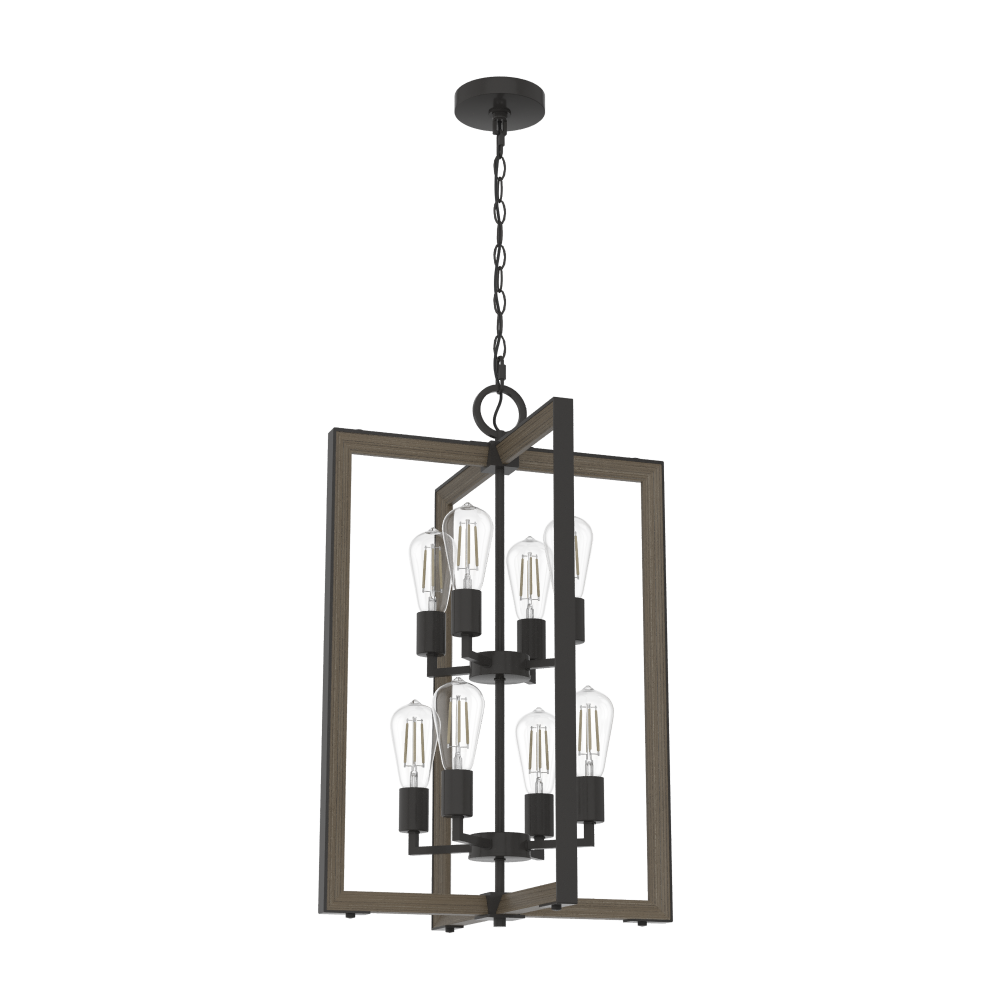 Hunter Woodburn Noble Bronze 8 Light Pendant Ceiling Light Fixture