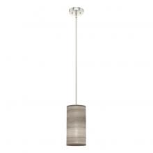 Hunter 19239 - Hunter Solhaven Light Grey Oak and Brushed Nickel 1 Light Pendant Ceiling Light Fixture