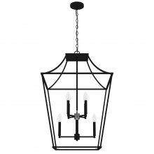 Hunter 19771 - Hunter Laurel Ridge Natural Black Iron 8 Light Pendant Ceiling Light Fixture