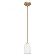 Hunter 19888 - Hunter Nolita Alturas Gold with Cased White Glass 1 Light Pendant Ceiling Light Fixture