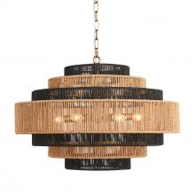 Terracotta Lighting H23102-6 - Zissel Rattan Chandelier