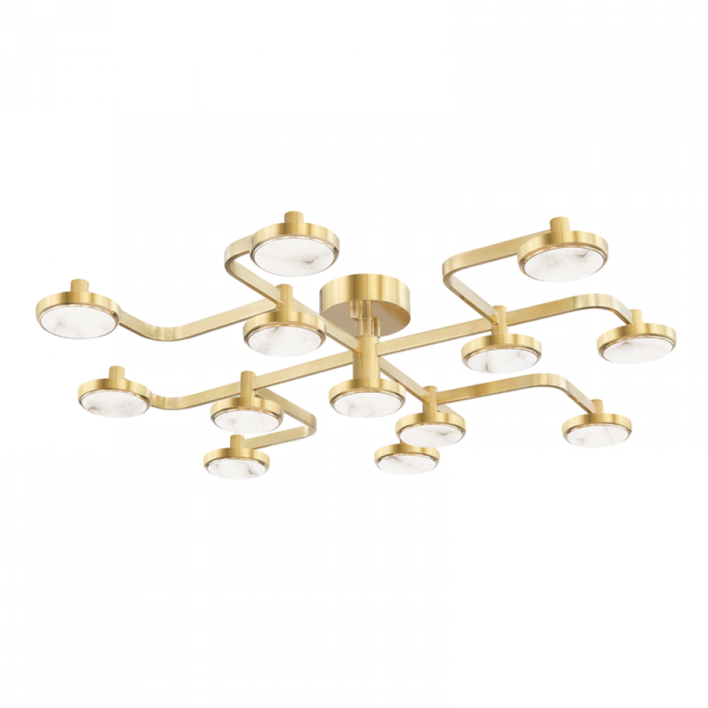 13 LIGHT SEMI FLUSH