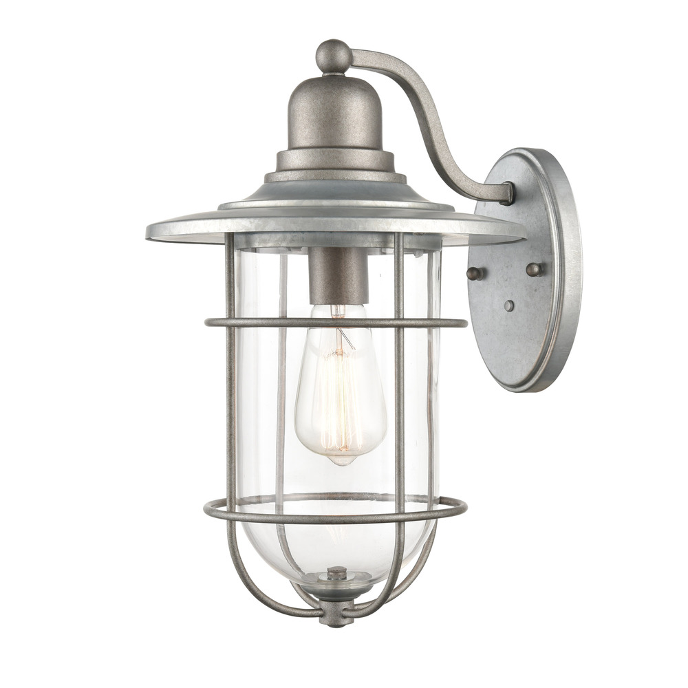 1-Light Outdoor Wall Sconce Galvanized